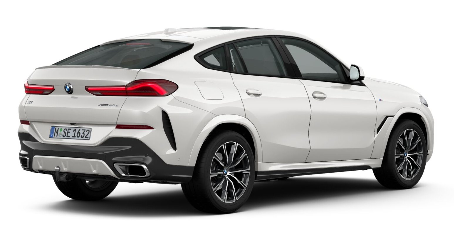 BMW BMW X in Weiß von hinten BMW BMW X in Weiß von hinten