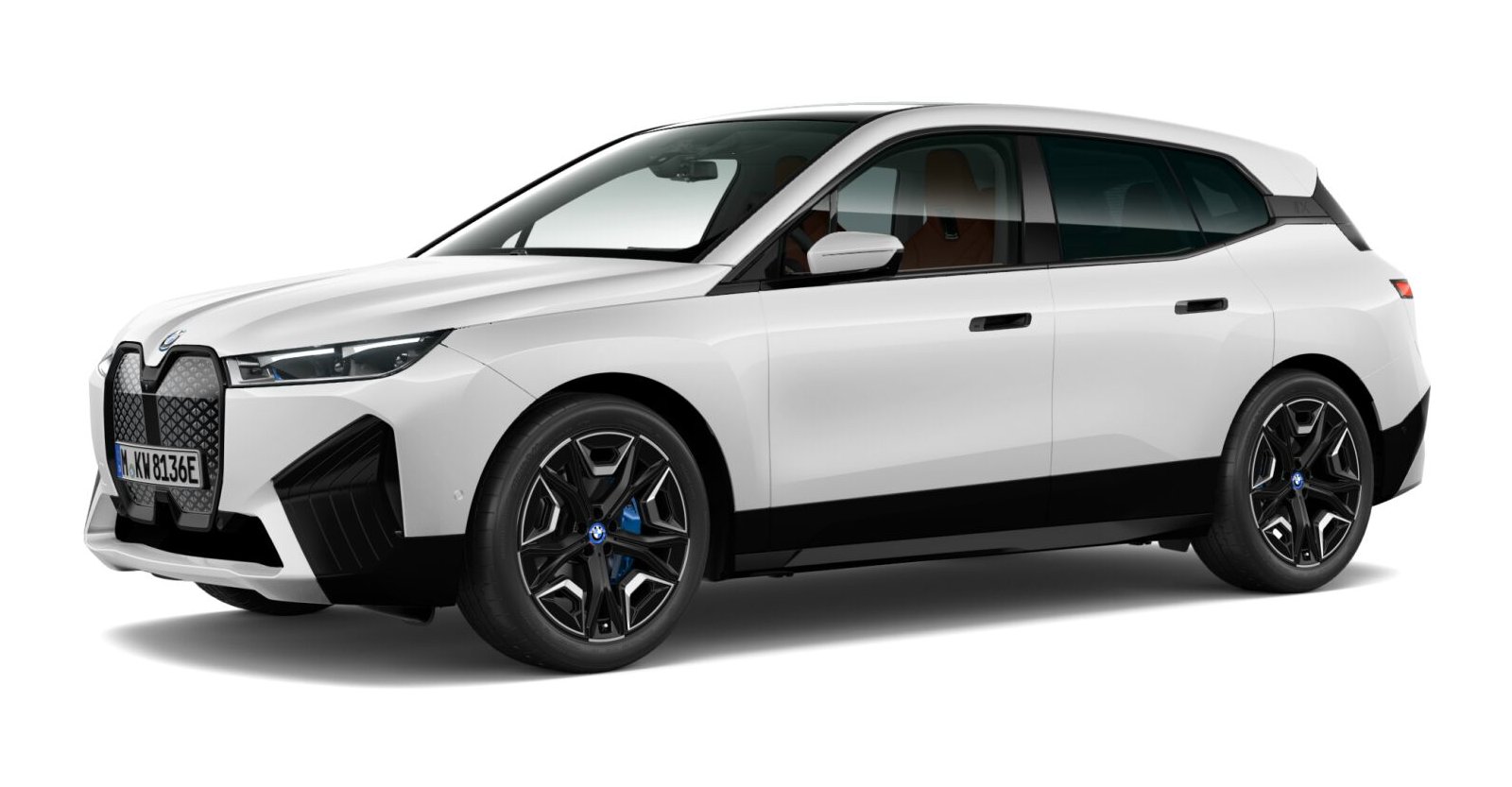 BMW iX xDrive40 in Weiß von vorne