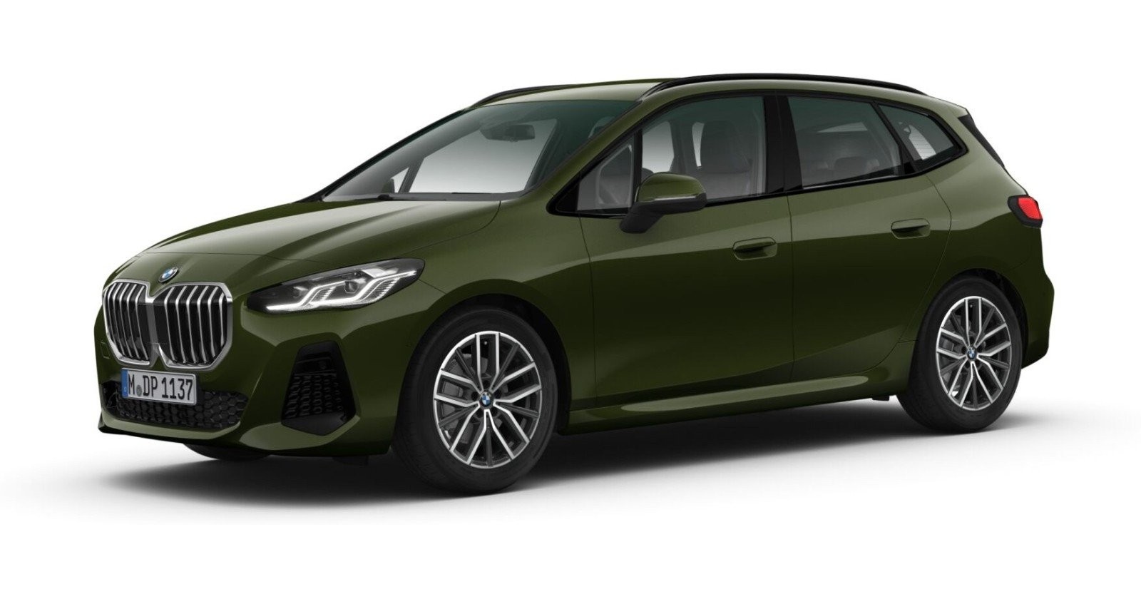 BMW 218i Active Tourer in Grün von vorne BMW 218i Active Tourer in Grün von vorne