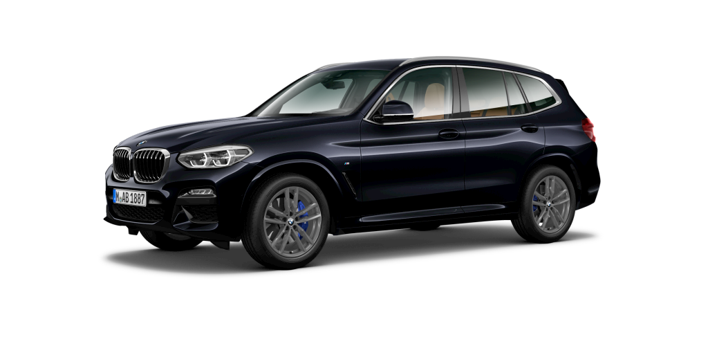 BMW X3 xDrive20d in Schwarz von vorne