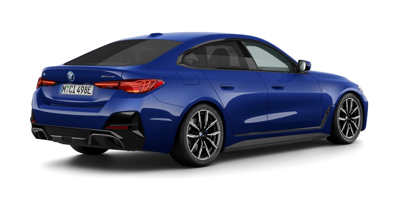 BMW BMW I in Blau von hinten BMW BMW I in Blau von hinten
