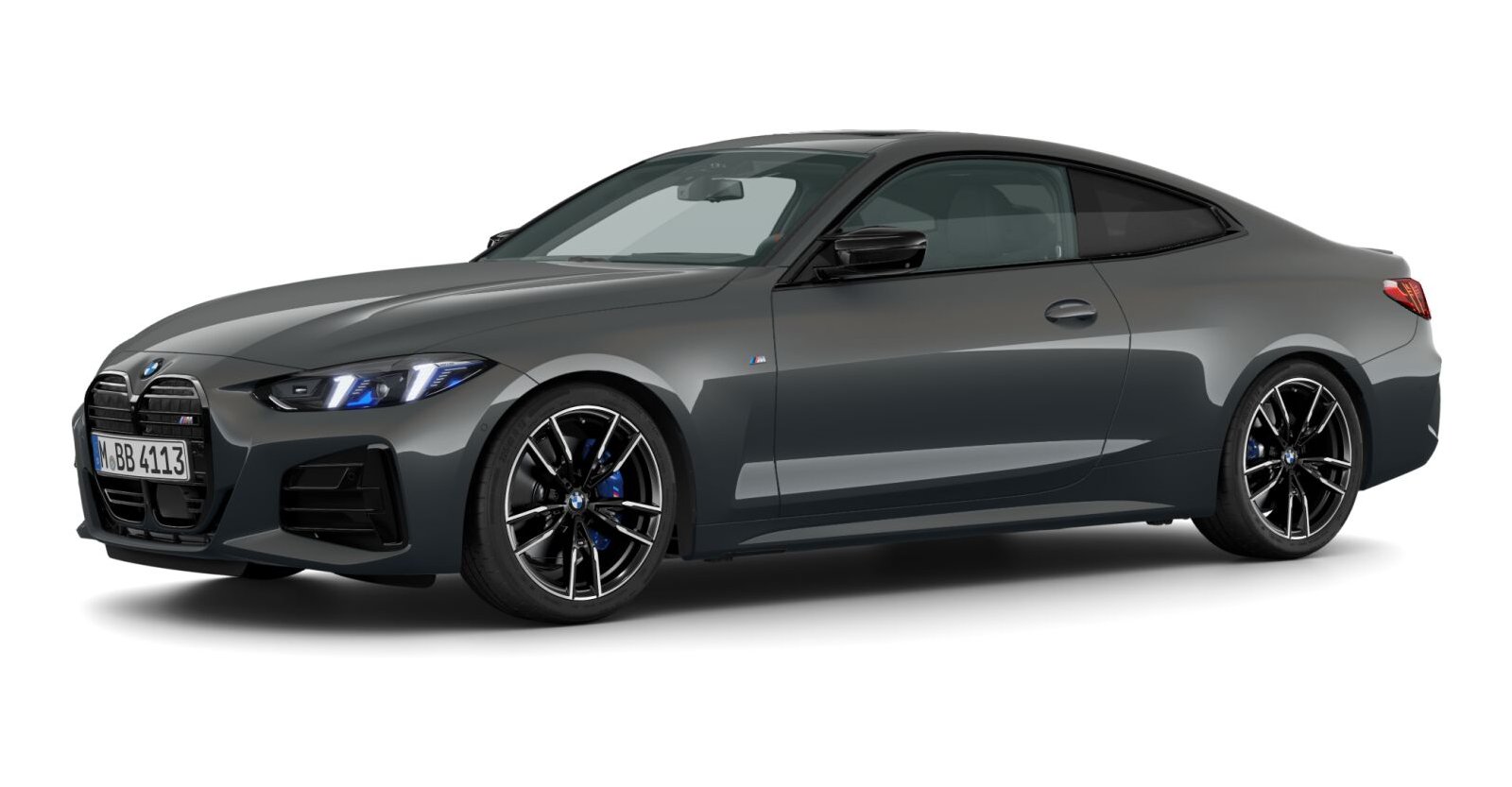 BMW M440i xDrive Coupe in Grau von vorne