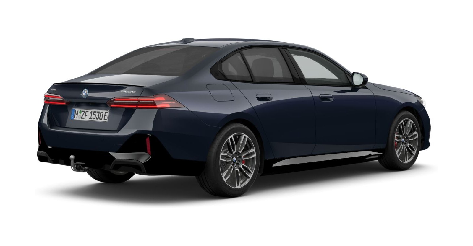 BMW BMW 5er in Schwarz von hinten