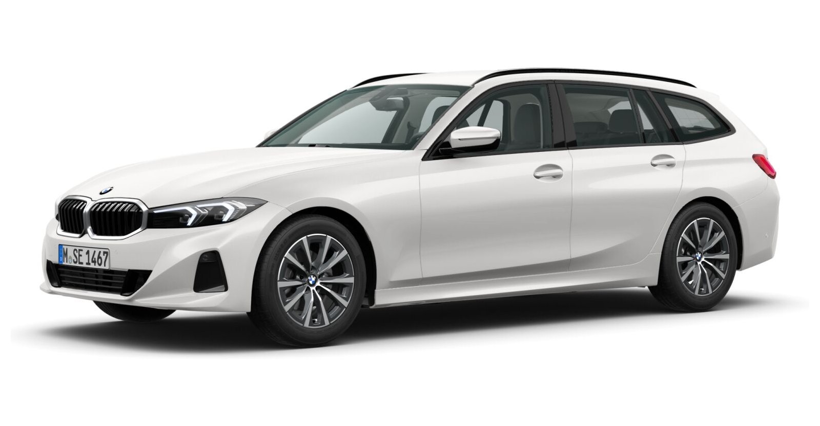BMW 318i Touring in Weiß von vorne