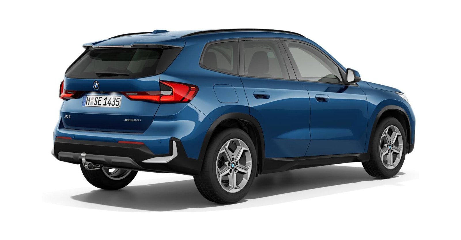 BMW BMW X in Blau von hinten