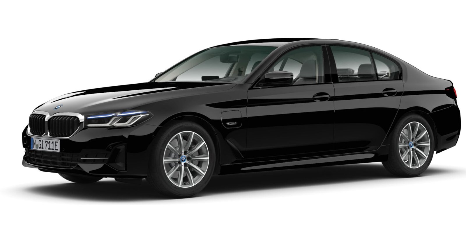 BMW BMW 5er in Schwarz von vorne BMW BMW 5er in Schwarz von vorne