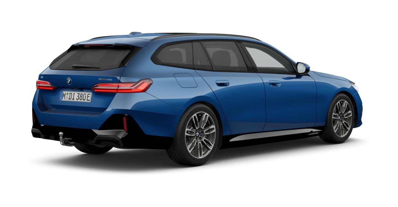 BMW BMW I in Blau von hinten