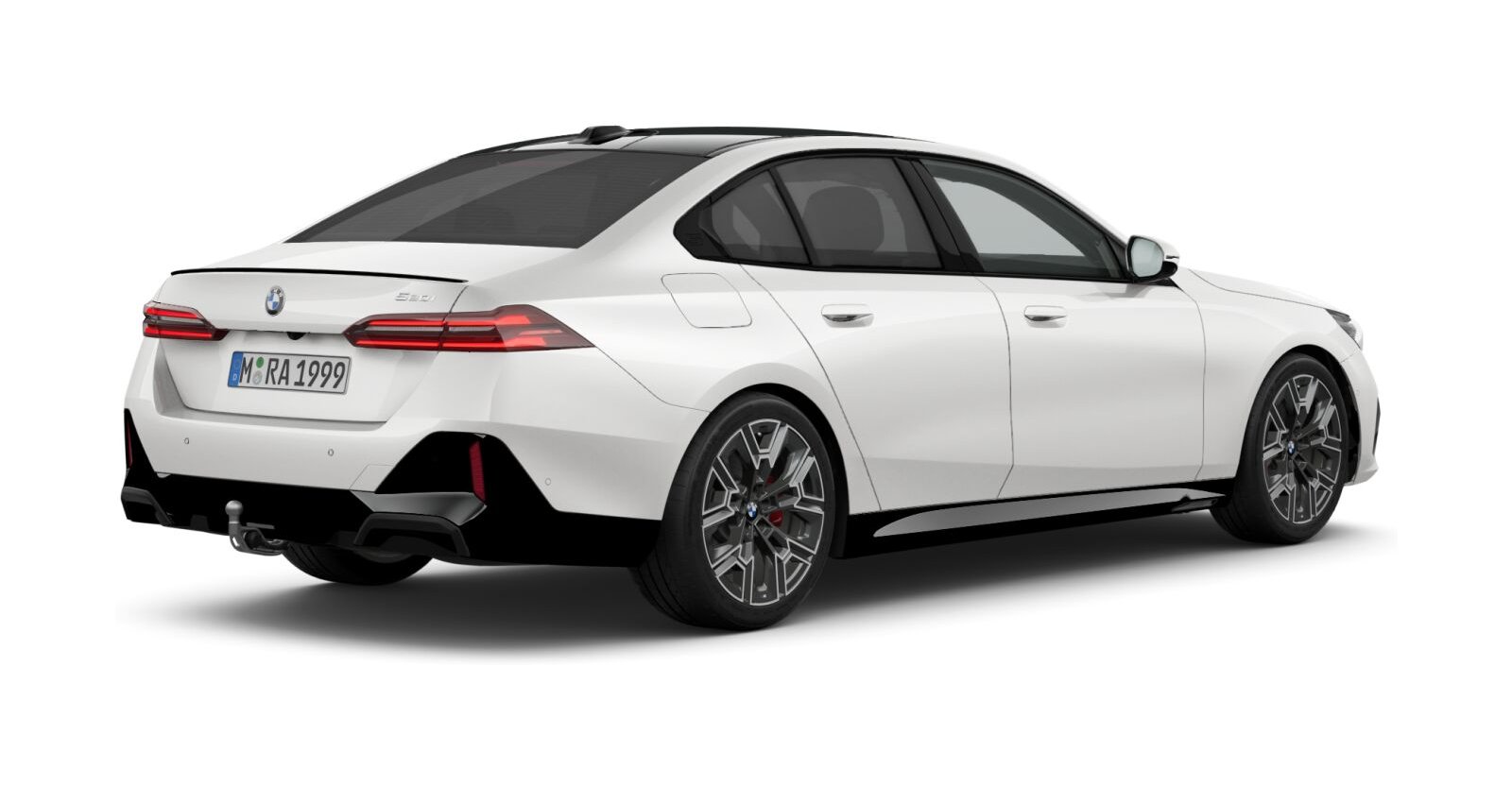 BMW BMW 5er in Weiß von hinten