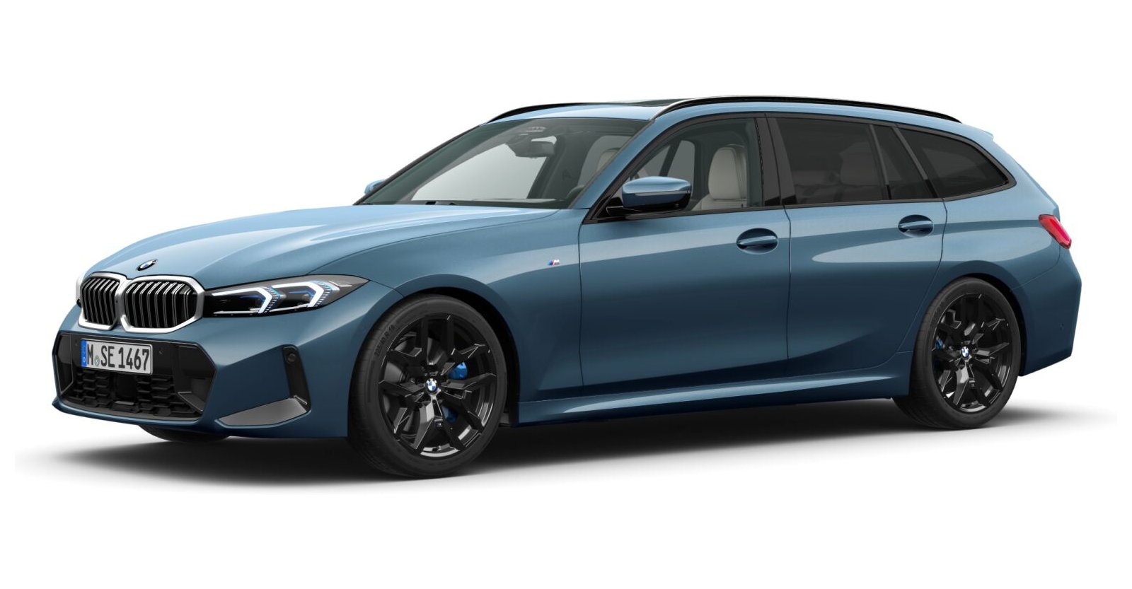 BMW 330d xDrive Touring in Blau von vorne BMW 330d xDrive Touring in Blau von vorne