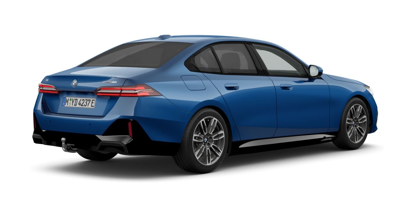 BMW BMW I in Blau von hinten