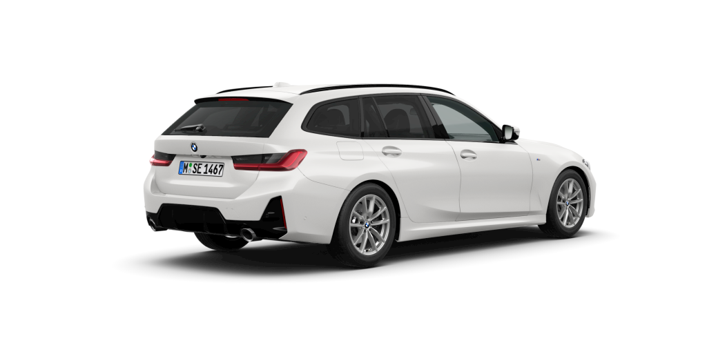 BMW BMW 3er in Weiß von hinten