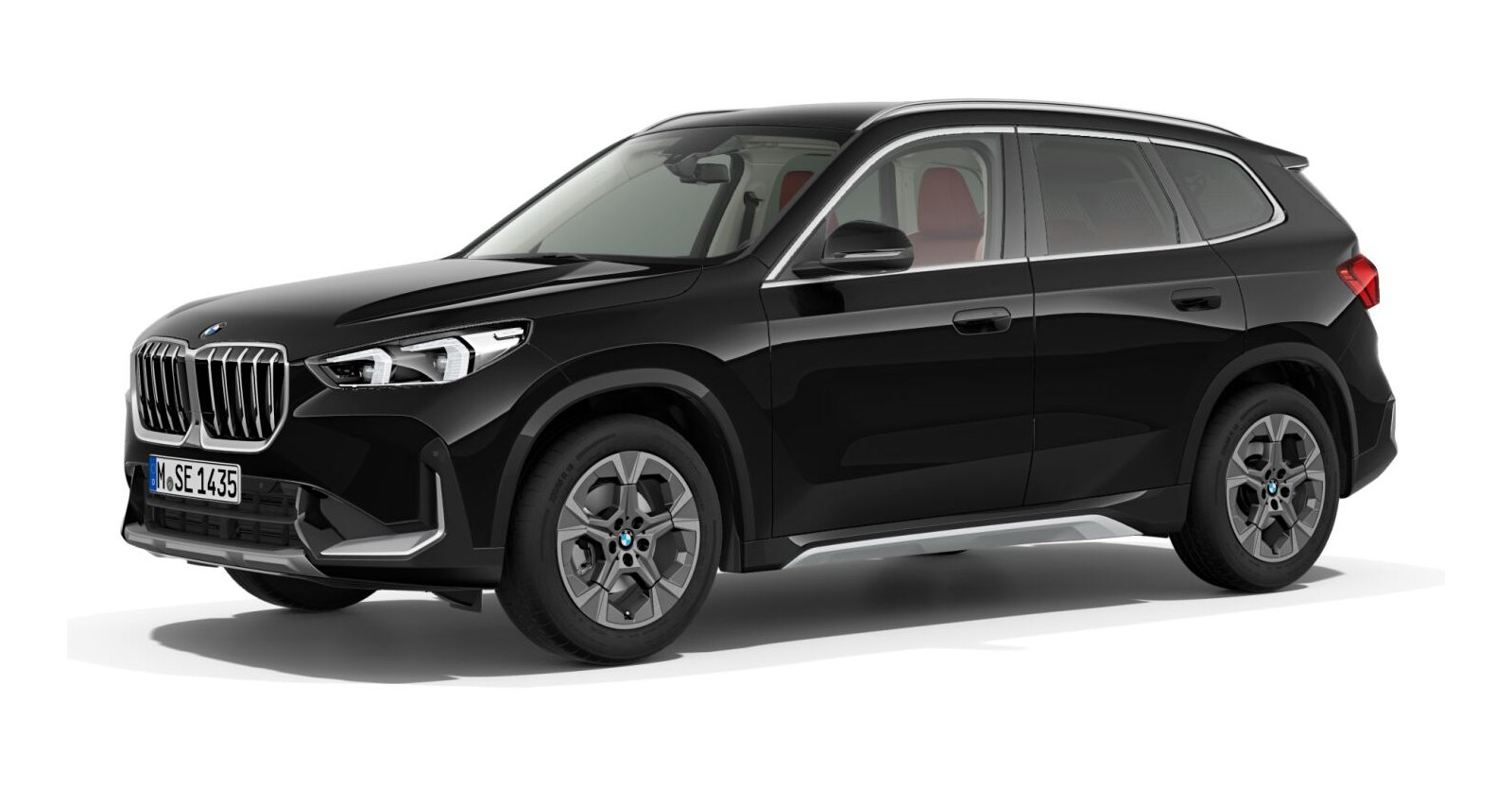 BMW X1 xDrive20d in Schwarz von vorne