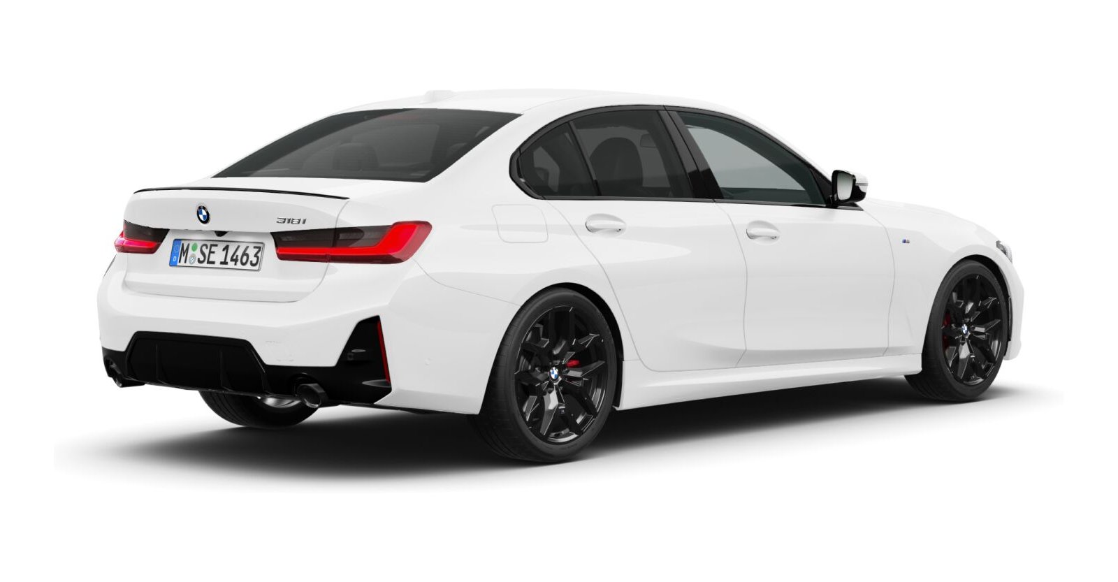 BMW BMW 3er in Weiß von hinten