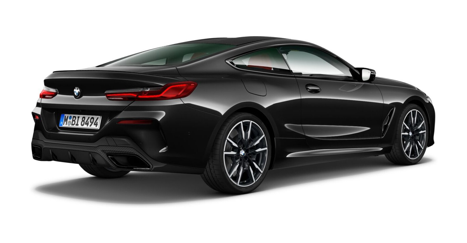 BMW BMW 8er in Schwarz von hinten