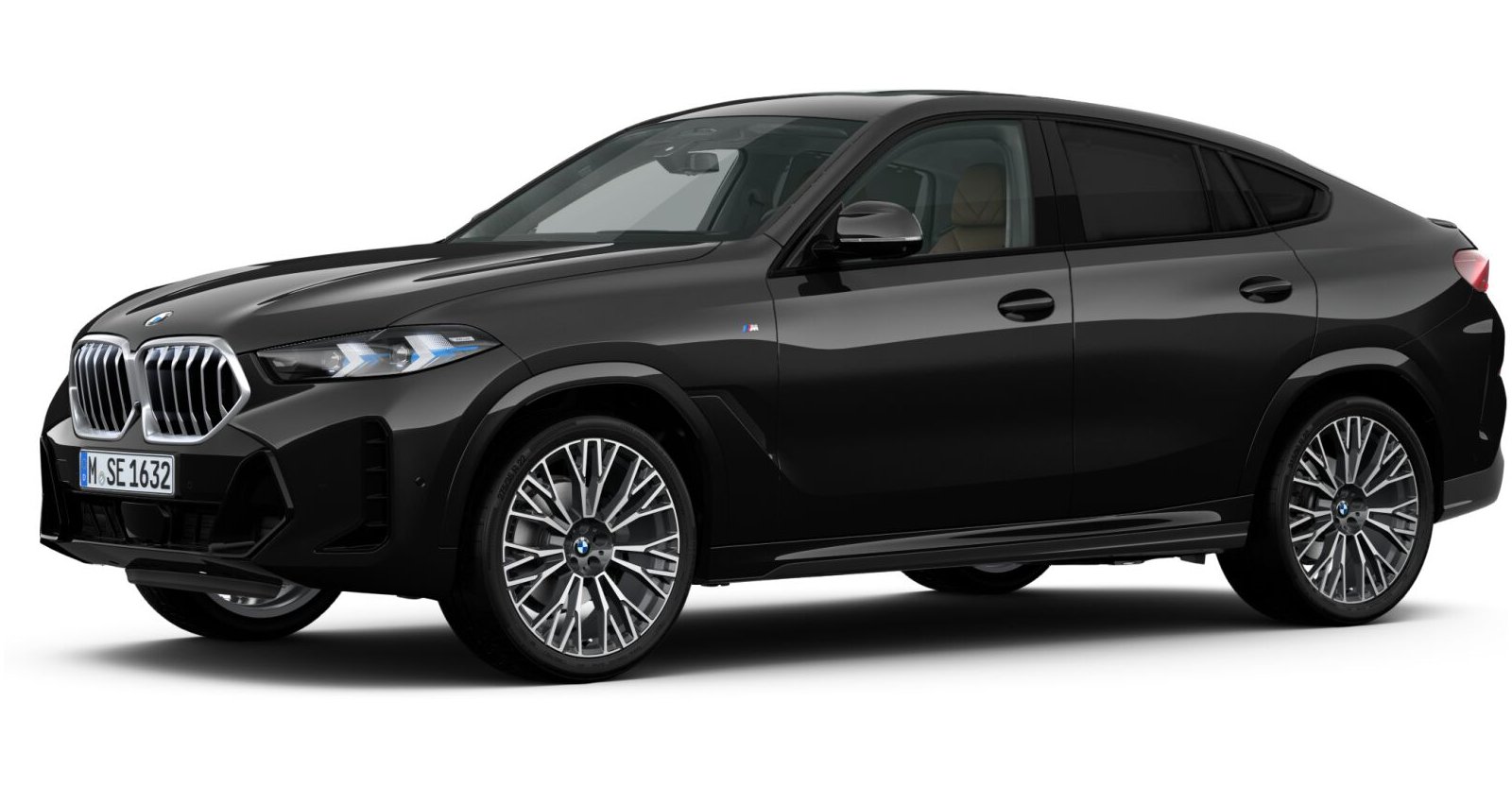 BMW X6 xDrive40i M Sport in Schwarz von vorne