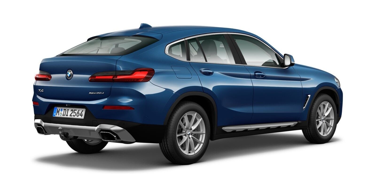 BMW BMW X in Blau von hinten BMW BMW X in Blau von hinten