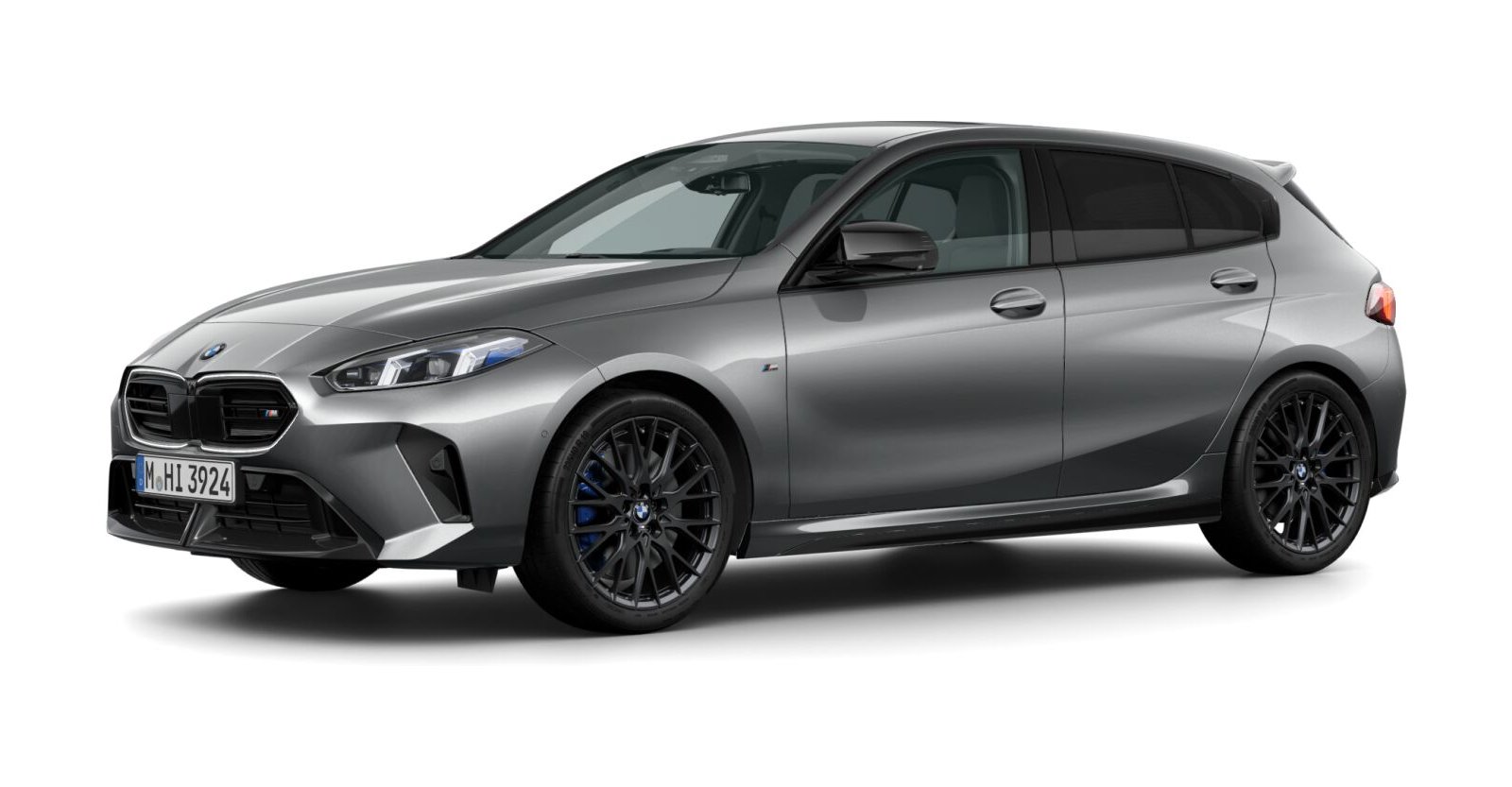 BMW M135 xDrive in Grau von vorne