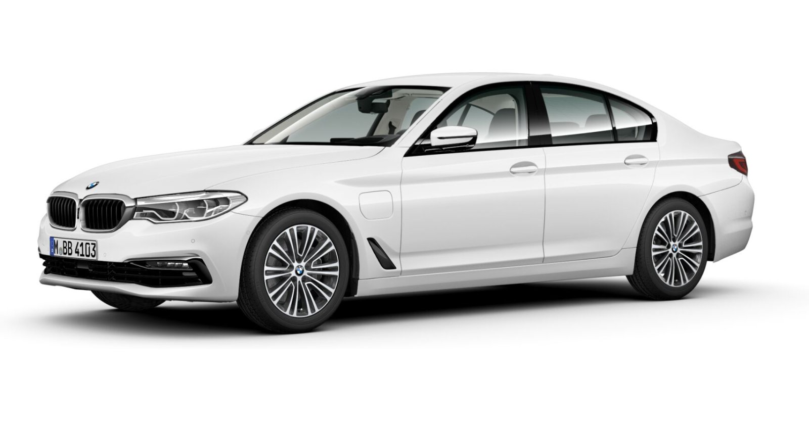 BMW BMW 5er in Weiß von vorne BMW BMW 5er in Weiß von vorne