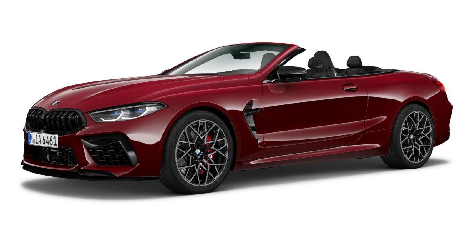 BMW M8 Competition Cabriolet in Rot von vorne BMW M8 Competition Cabriolet in Rot von vorne