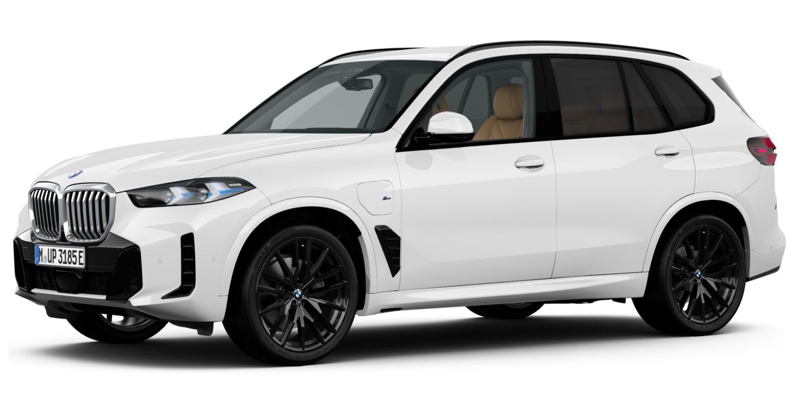 BMW X5 xDrive50e in Weiß von vorne