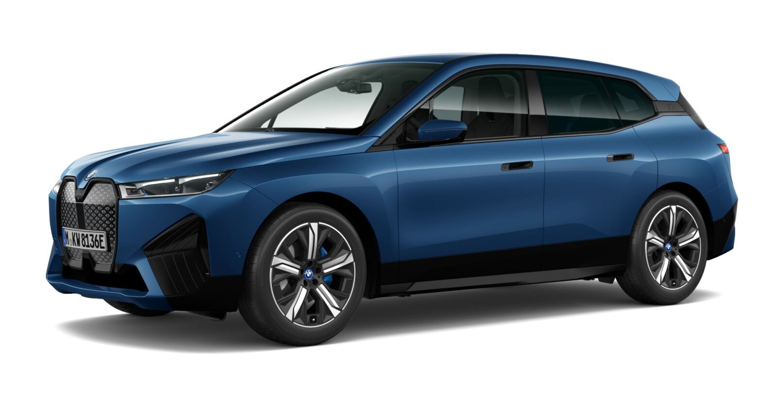 BMW BMW I in Blau von vorne BMW BMW I in Blau von vorne