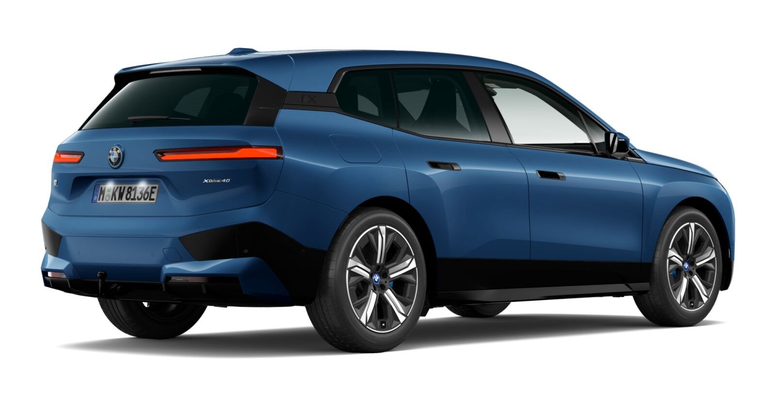 BMW BMW I in Blau von hinten BMW BMW I in Blau von hinten