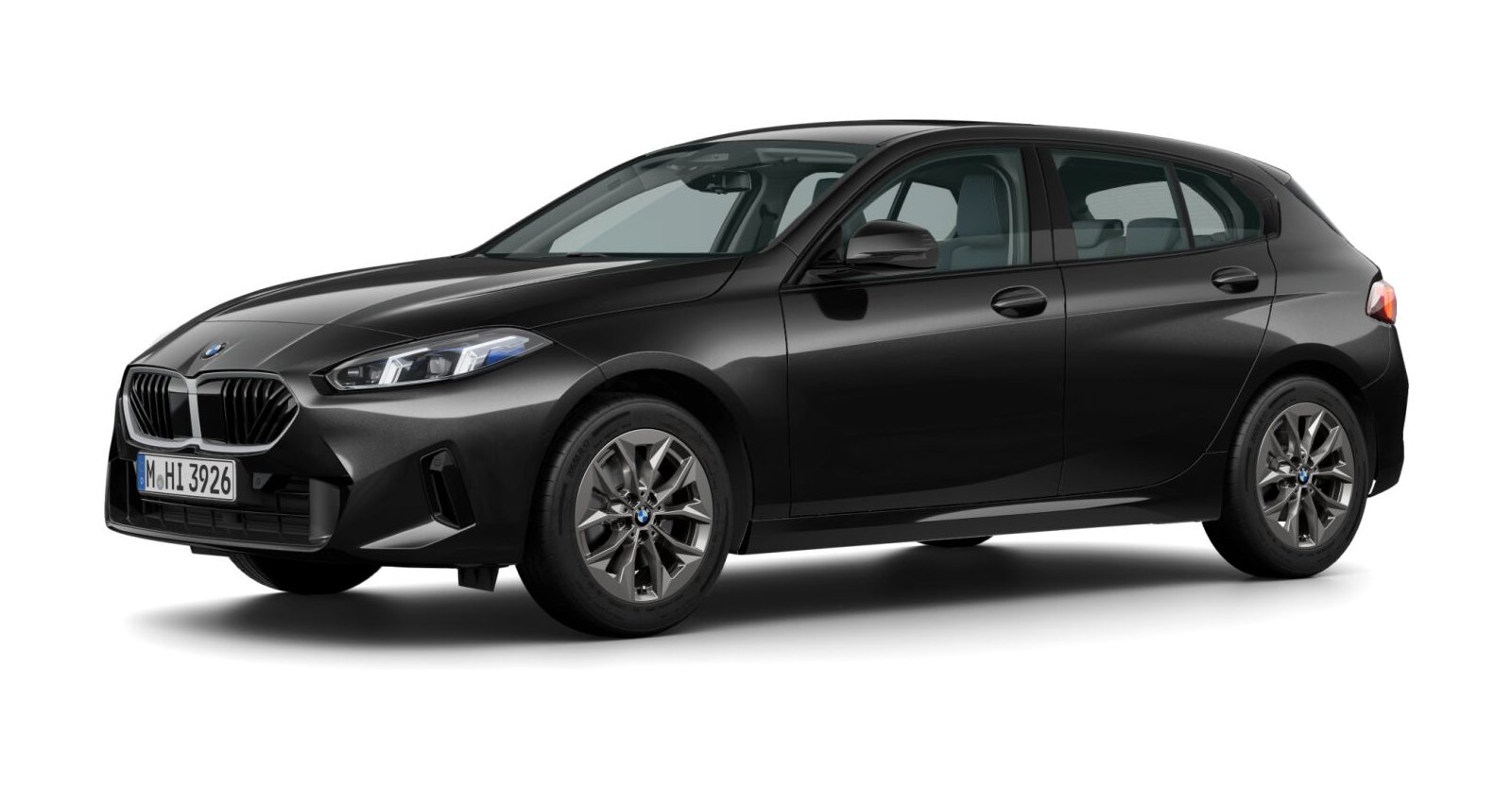 BMW BMW 1er in Schwarz von vorne