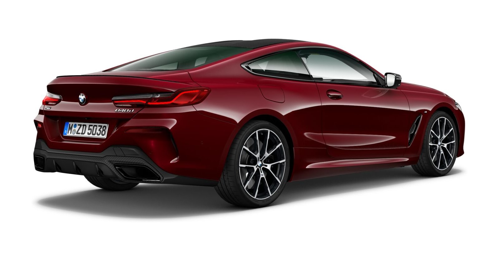 BMW BMW 8er in Rot von hinten BMW BMW 8er in Rot von hinten