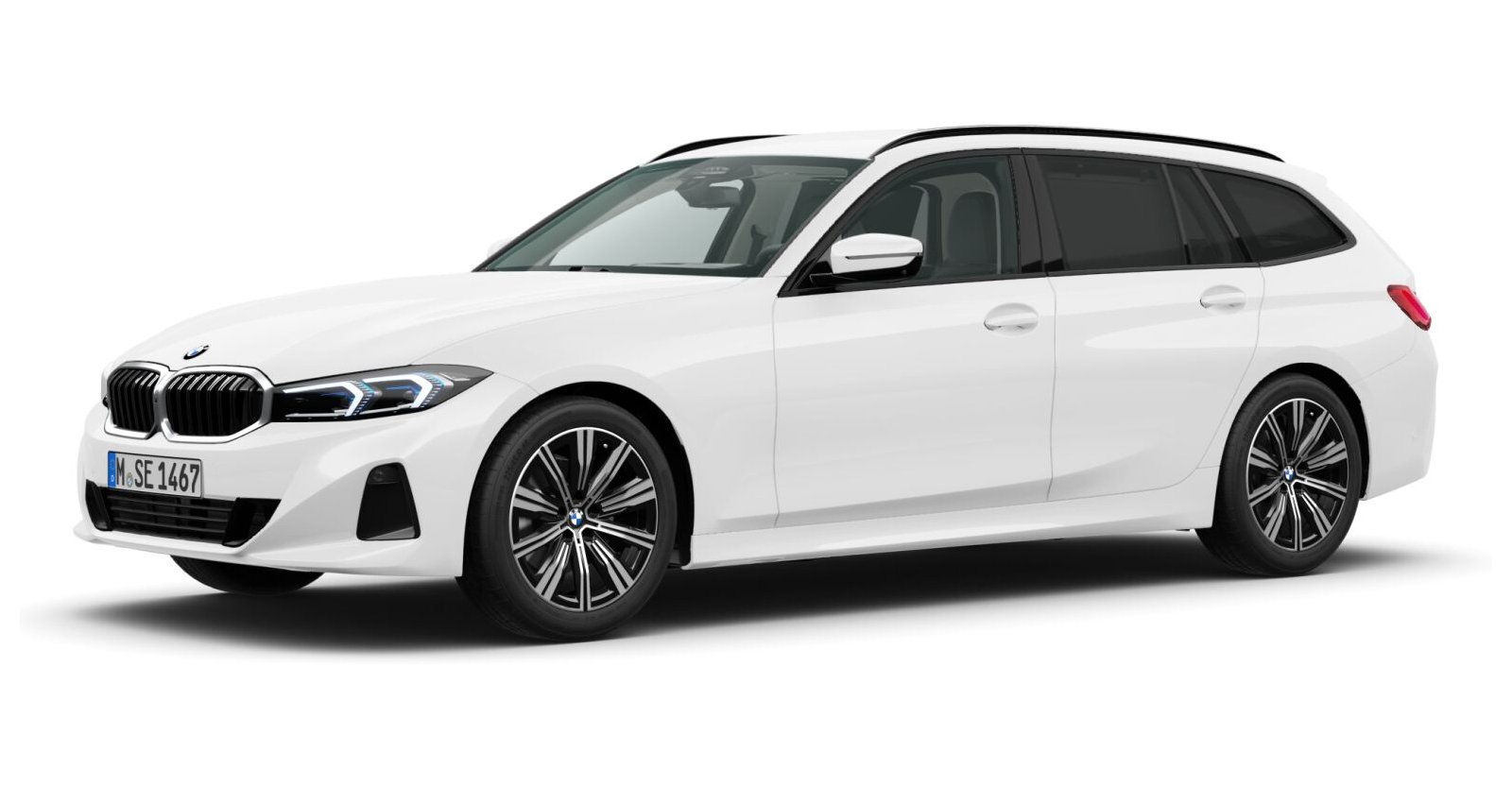 BMW BMW 3er in Weiß von vorne BMW BMW 3er in Weiß von vorne
