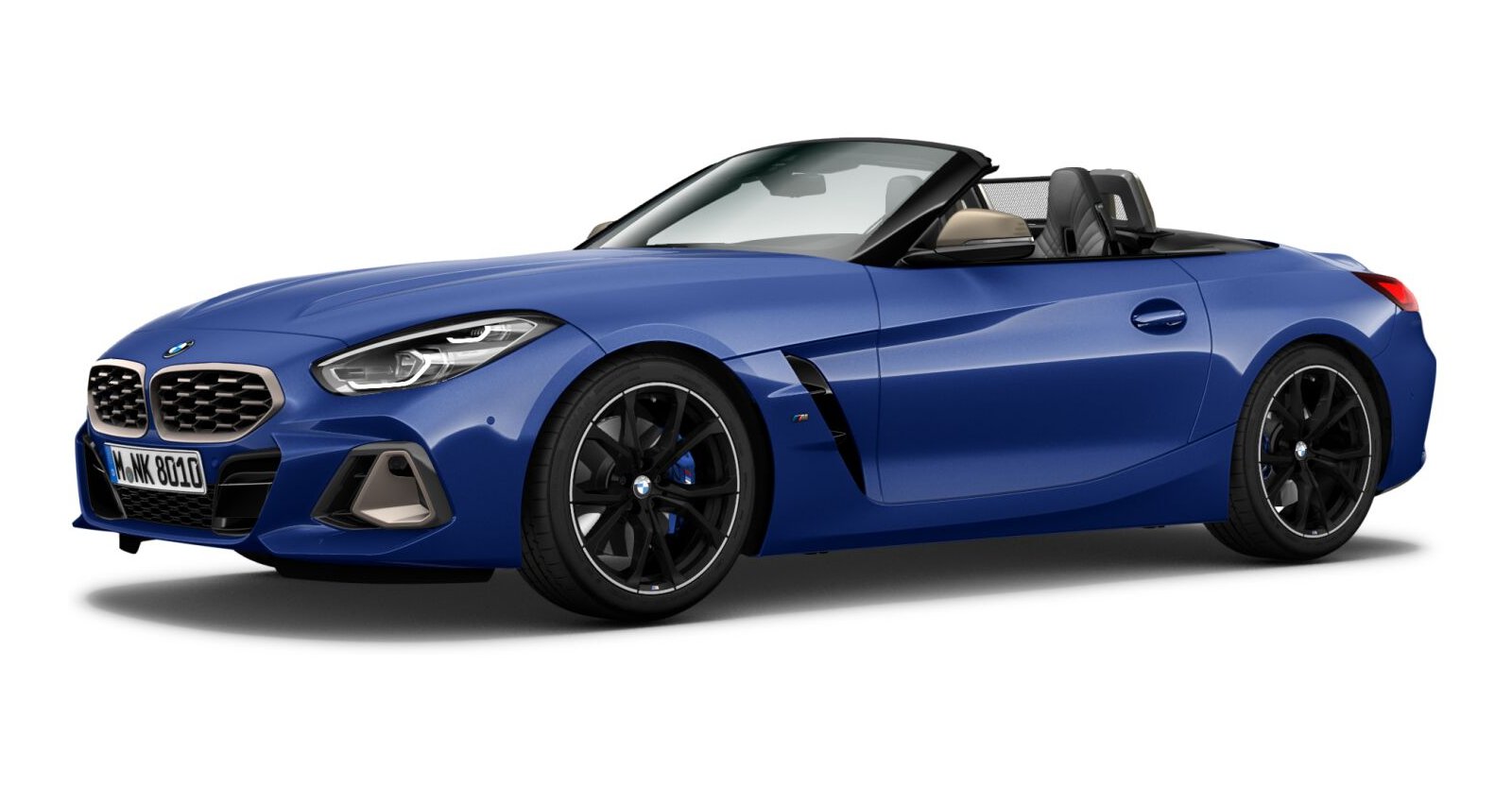 BMW Z4 M40i in Blau von vorne