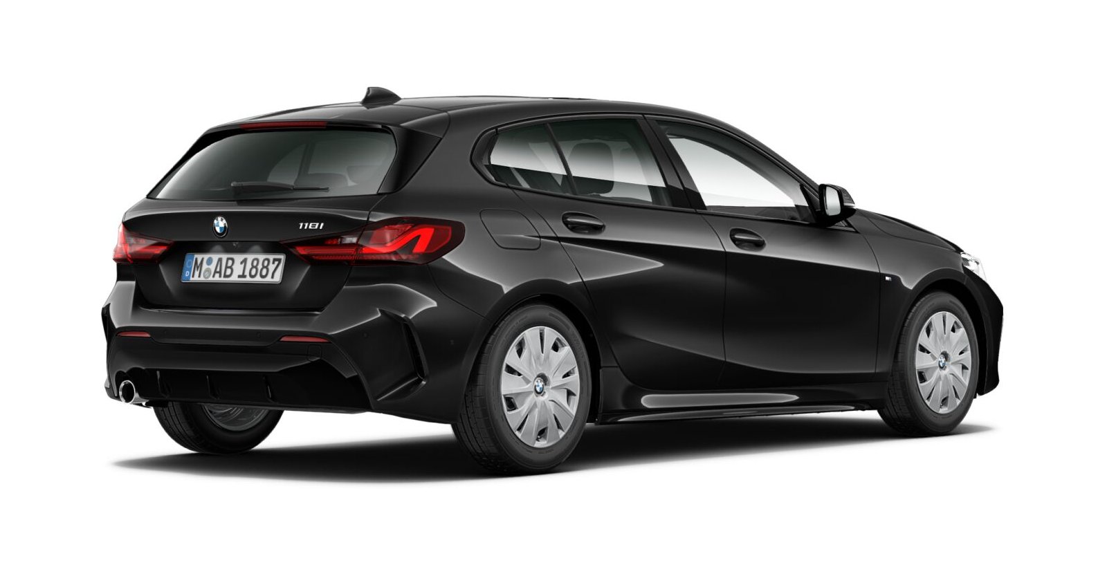 BMW BMW 1er in Schwarz von hinten BMW BMW 1er in Schwarz von hinten