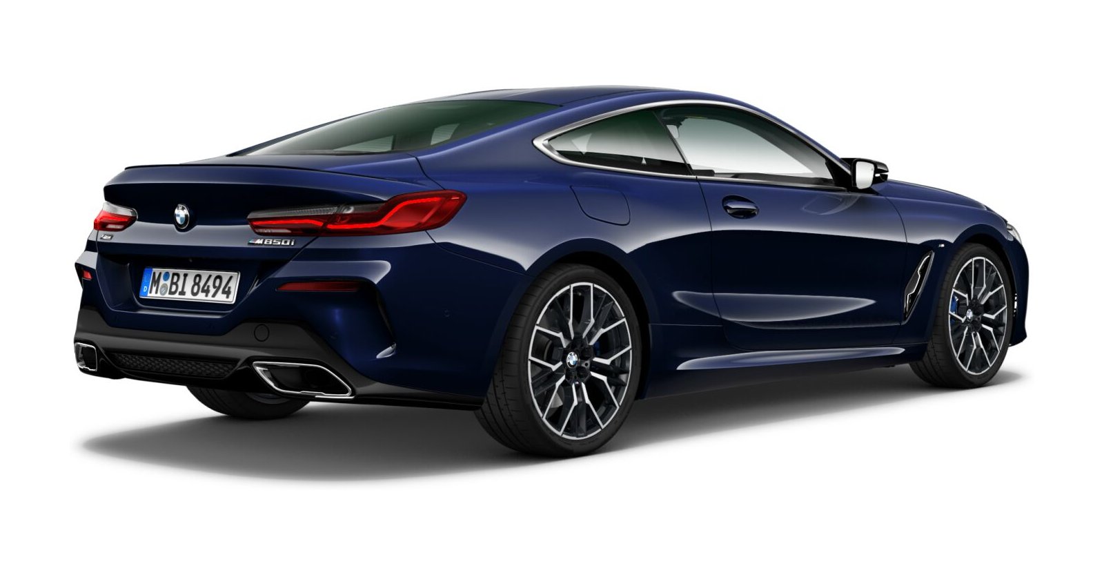 BMW BMW 8er in Blau von hinten BMW BMW 8er in Blau von hinten