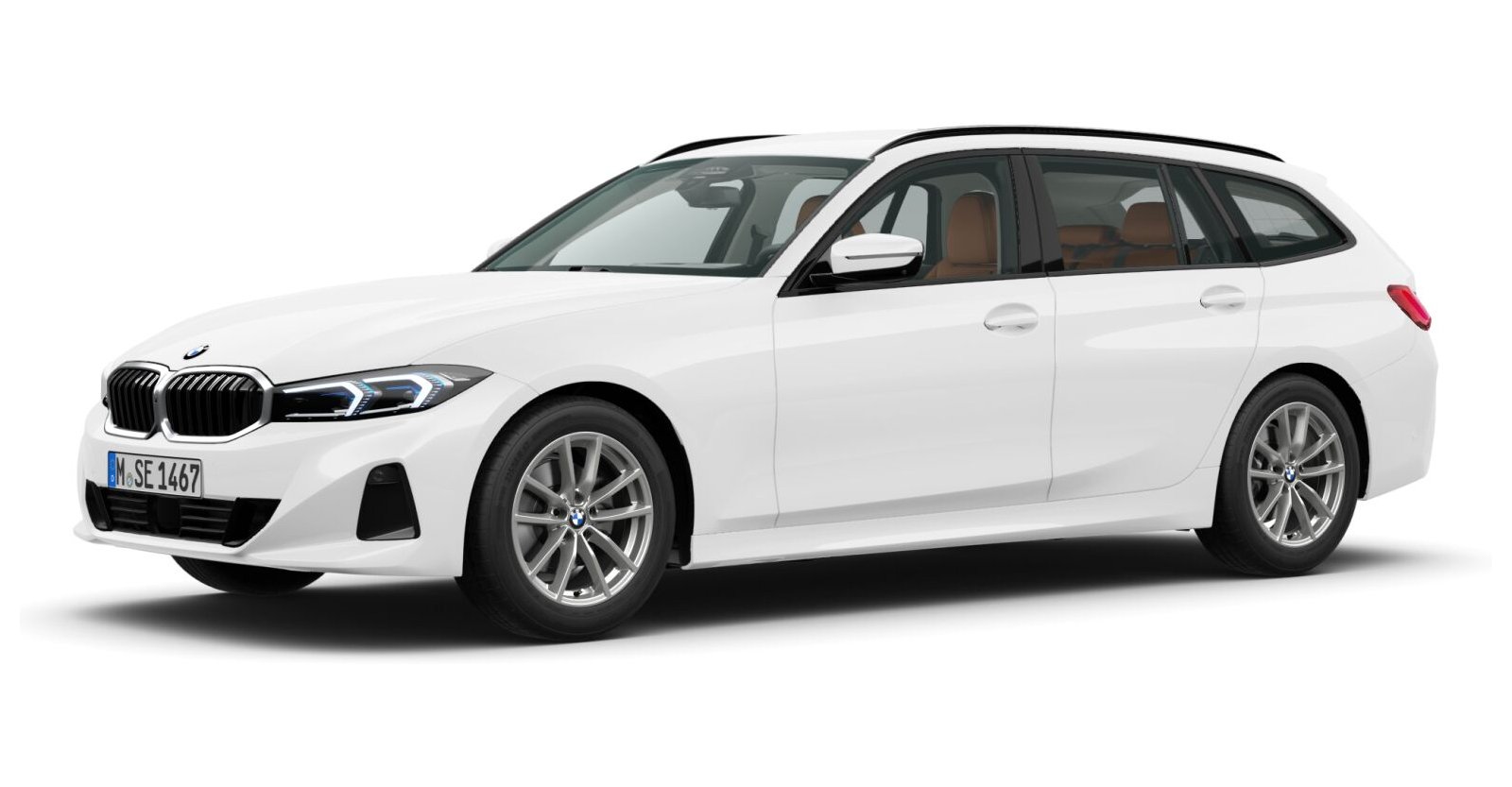 BMW BMW 3er in Weiß von vorne BMW BMW 3er in Weiß von vorne