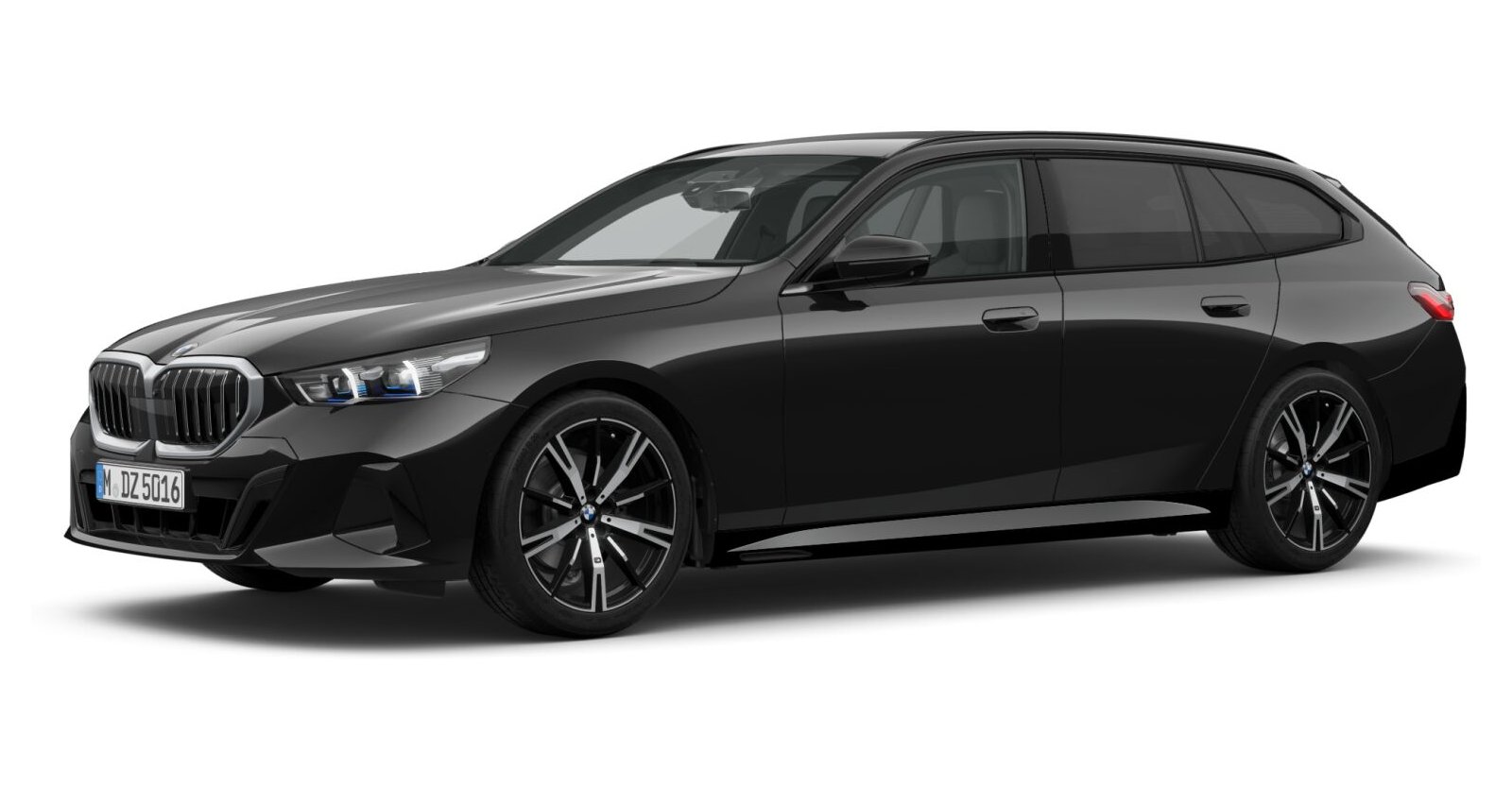 BMW 520d xDrive Touring in Schwarz von vorne BMW 520d xDrive Touring in Schwarz von vorne