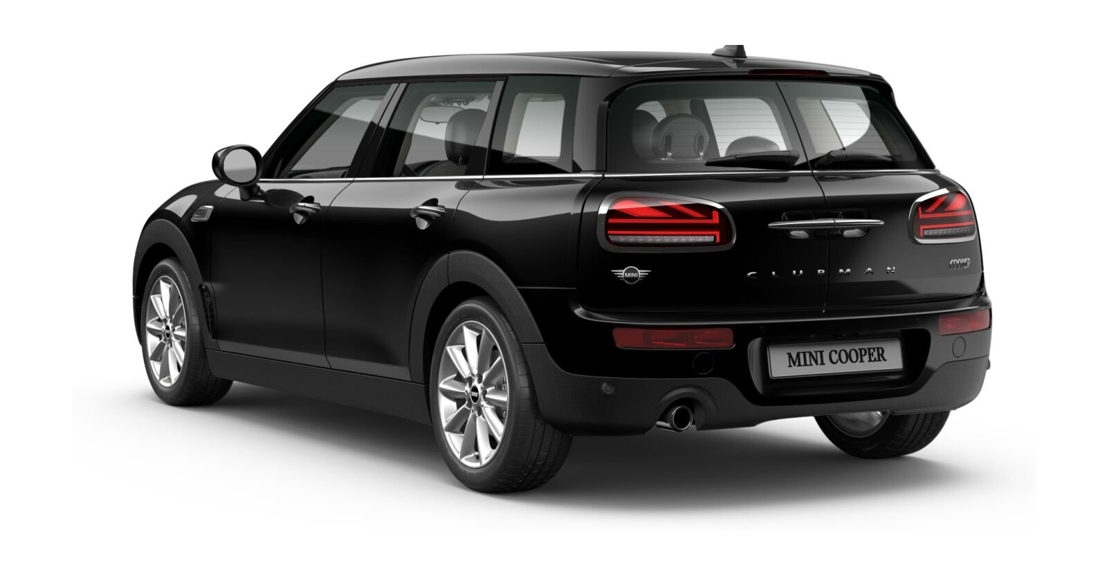 MINI MINI Clubman in Schwarz von hinten MINI MINI Clubman in Schwarz von hinten