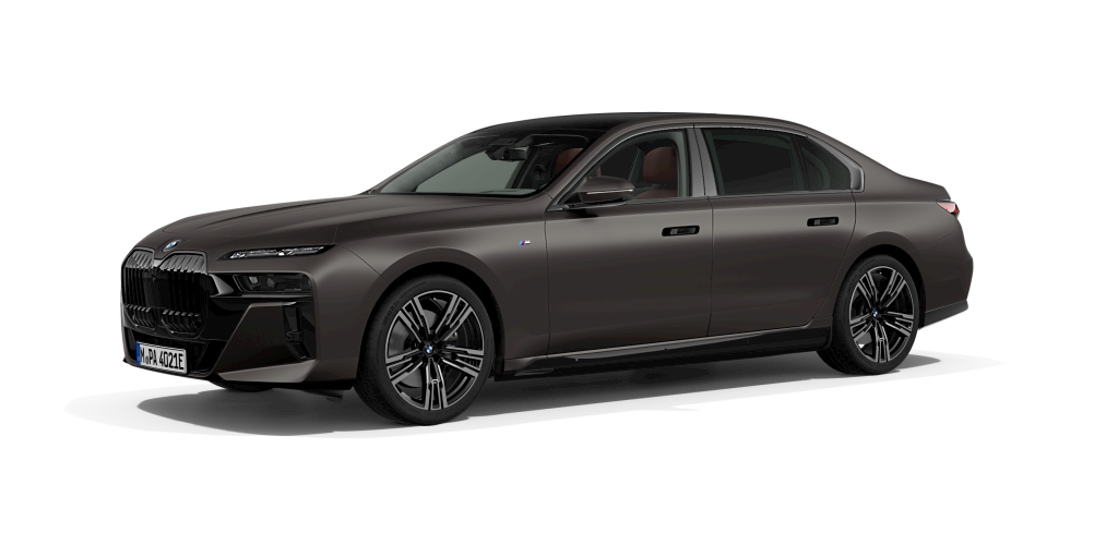 BMW i7 xDrive60 Limousine in Grau von vorne