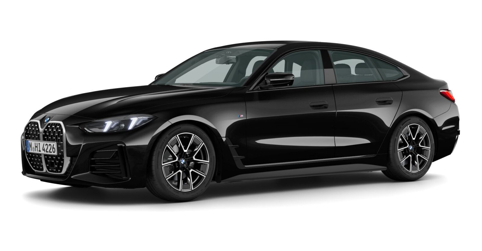 BMW 420i Gran Coup&eacute; in Schwarz von vorne