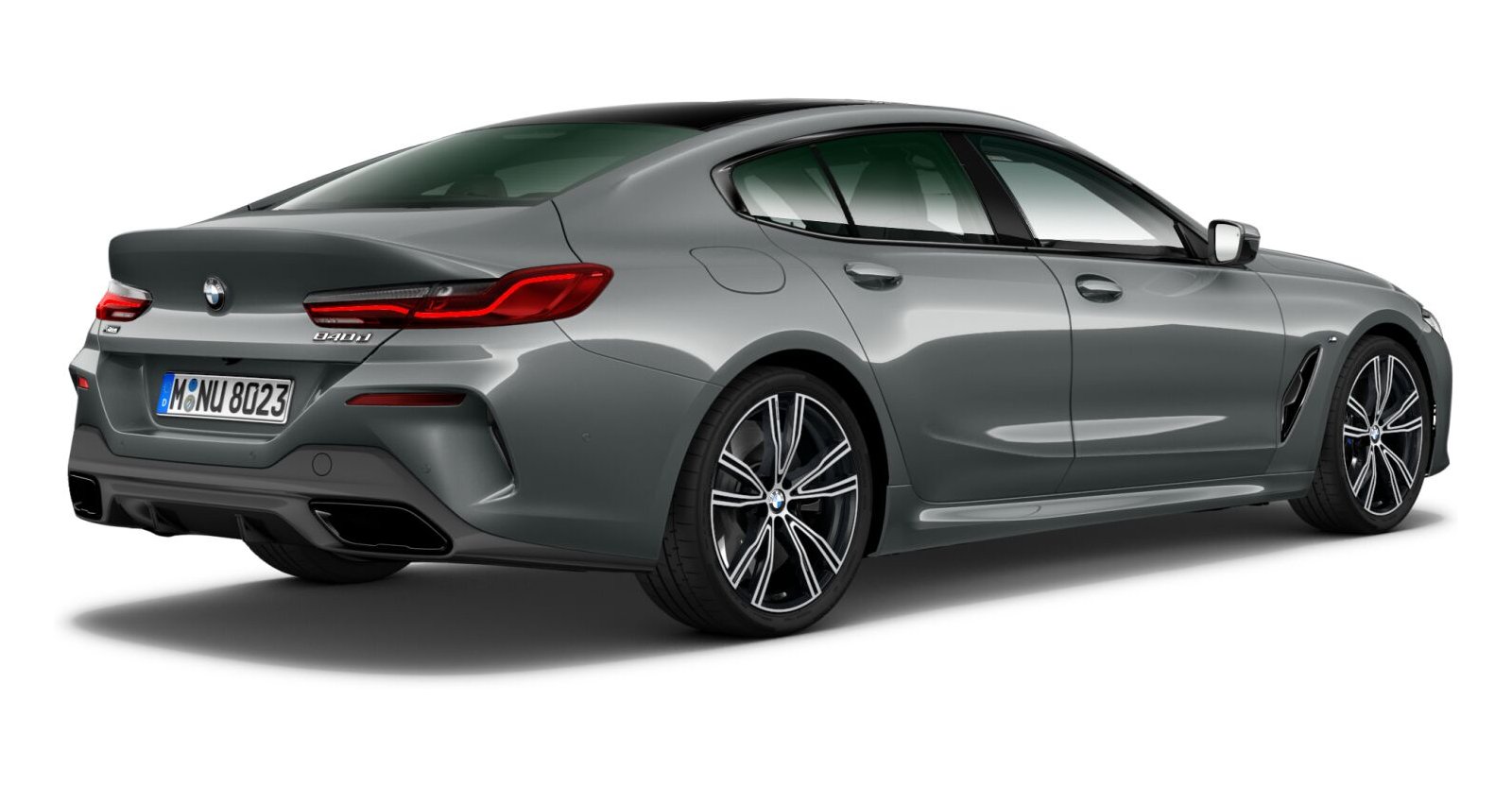 BMW BMW 8er in Grau von hinten