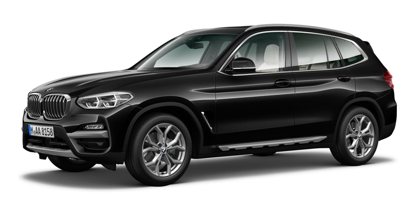 BMW X3 xDrive30d in Schwarz von vorne BMW X3 xDrive30d in Schwarz von vorne