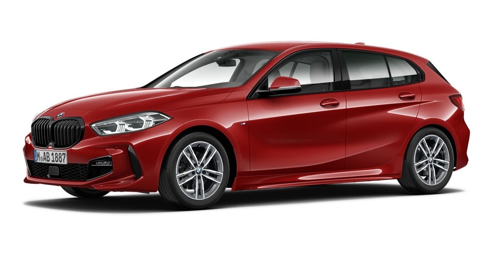 BMW BMW 1er in Rot von vorne BMW BMW 1er in Rot von vorne