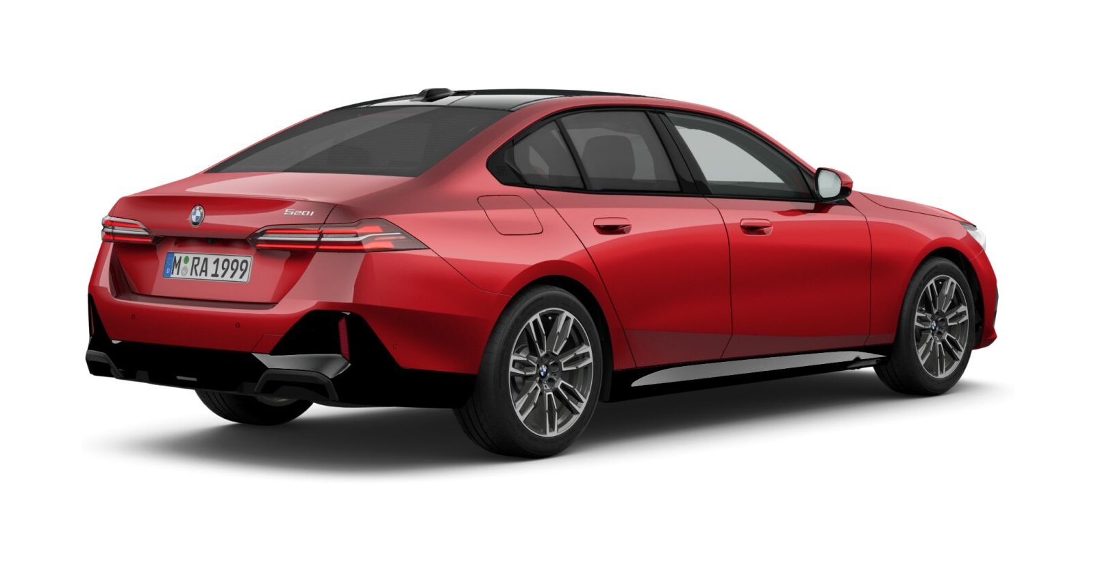 BMW BMW 5er in Rot von hinten BMW BMW 5er in Rot von hinten
