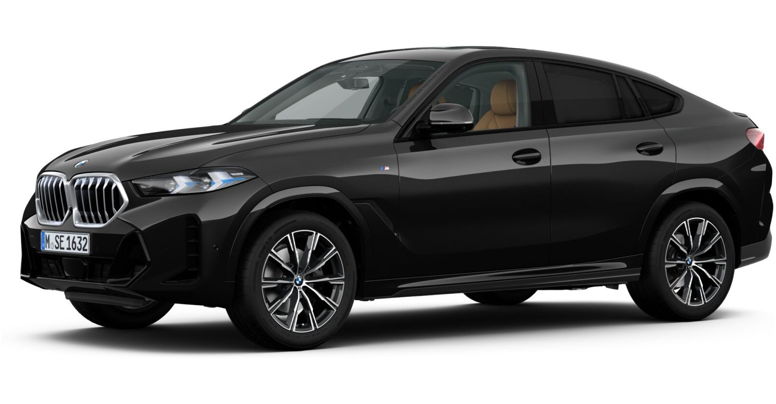 BMW X6 xDrive40i M Sport in Schwarz von vorne BMW X6 xDrive40i M Sport in Schwarz von vorne