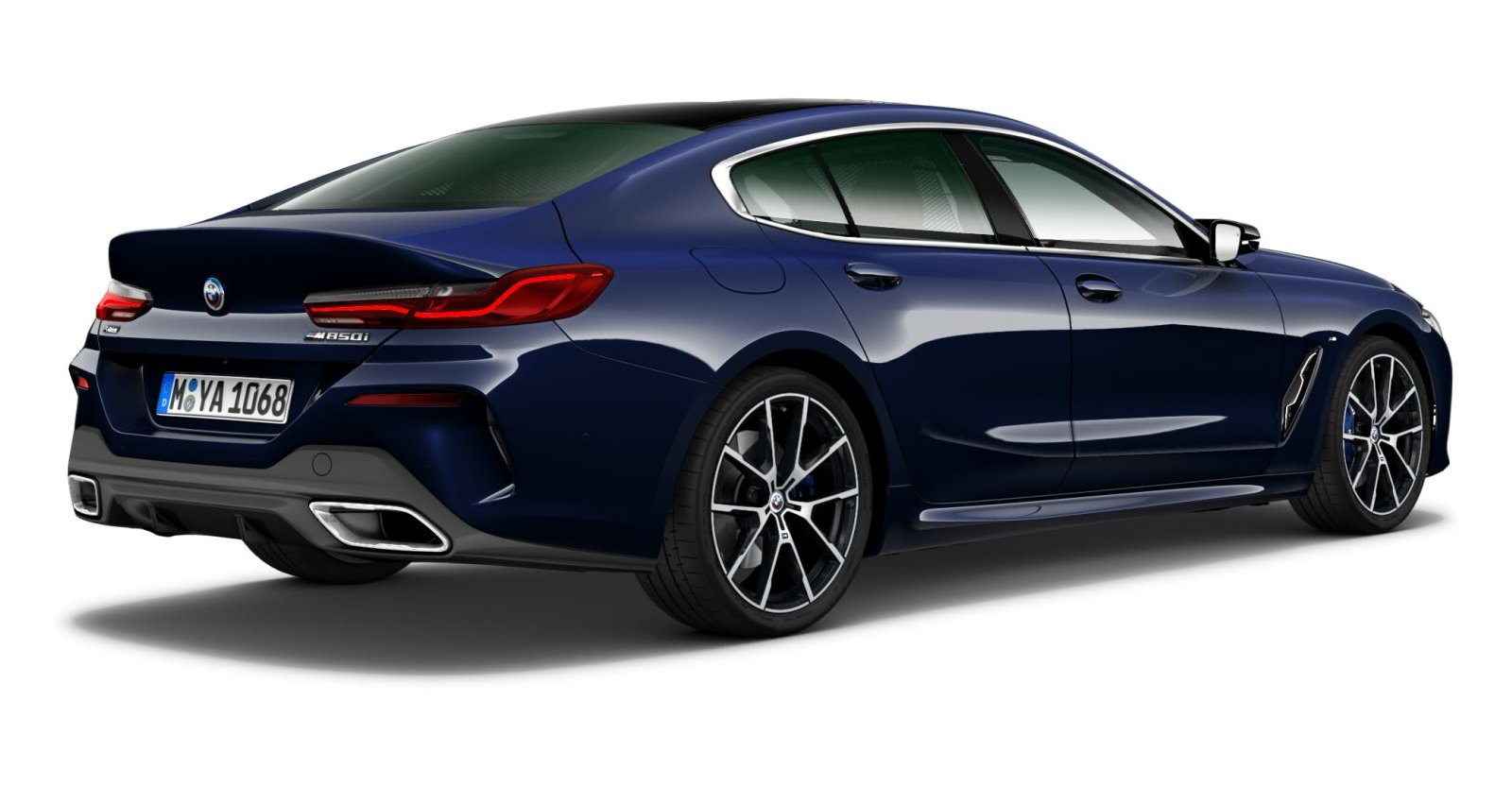 BMW BMW 8er in Blau von hinten BMW BMW 8er in Blau von hinten