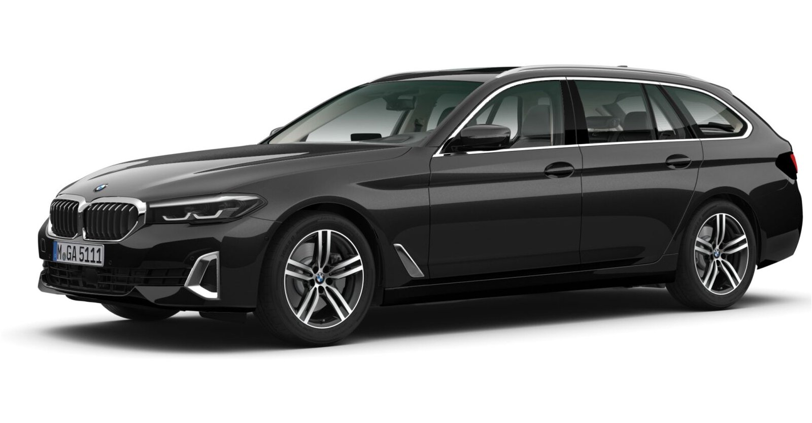 BMW BMW 5er in Schwarz von vorne BMW BMW 5er in Schwarz von vorne