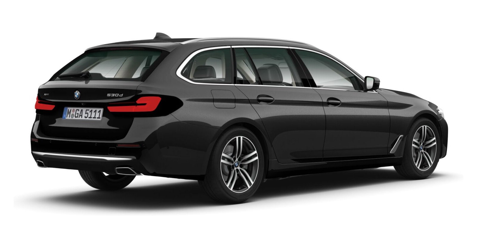 BMW BMW 5er in Schwarz von hinten BMW BMW 5er in Schwarz von hinten