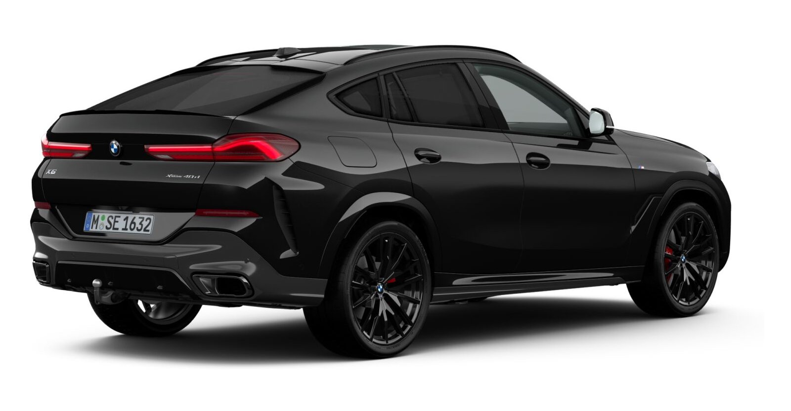 BMW BMW X in Schwarz von hinten