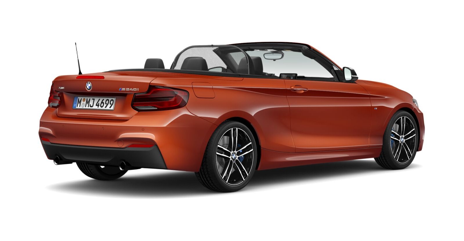 BMW BMW 2er in Orange von hinten