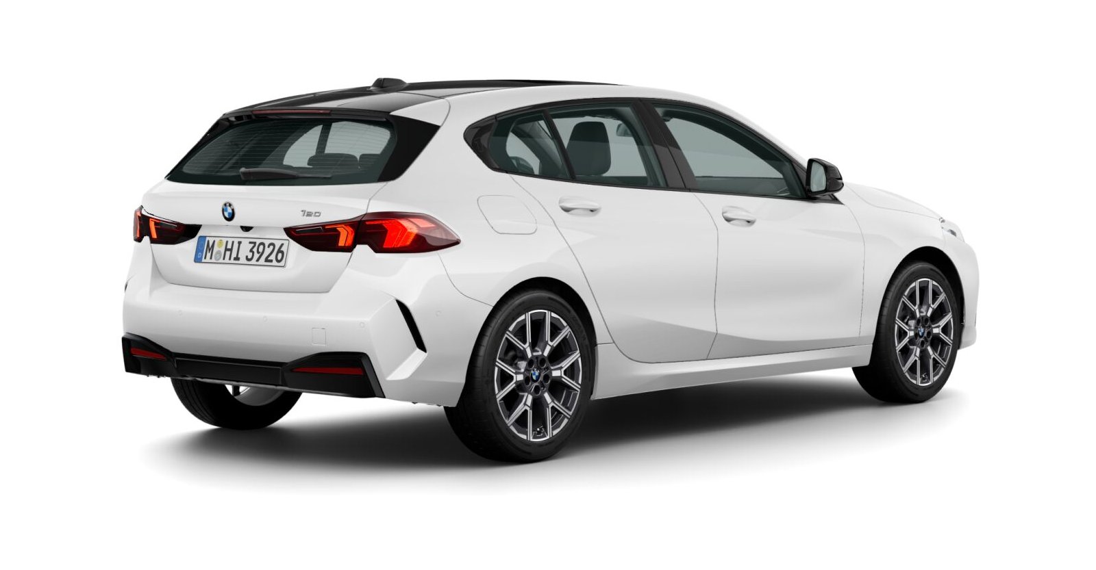 BMW BMW 1er in Weiß von hinten