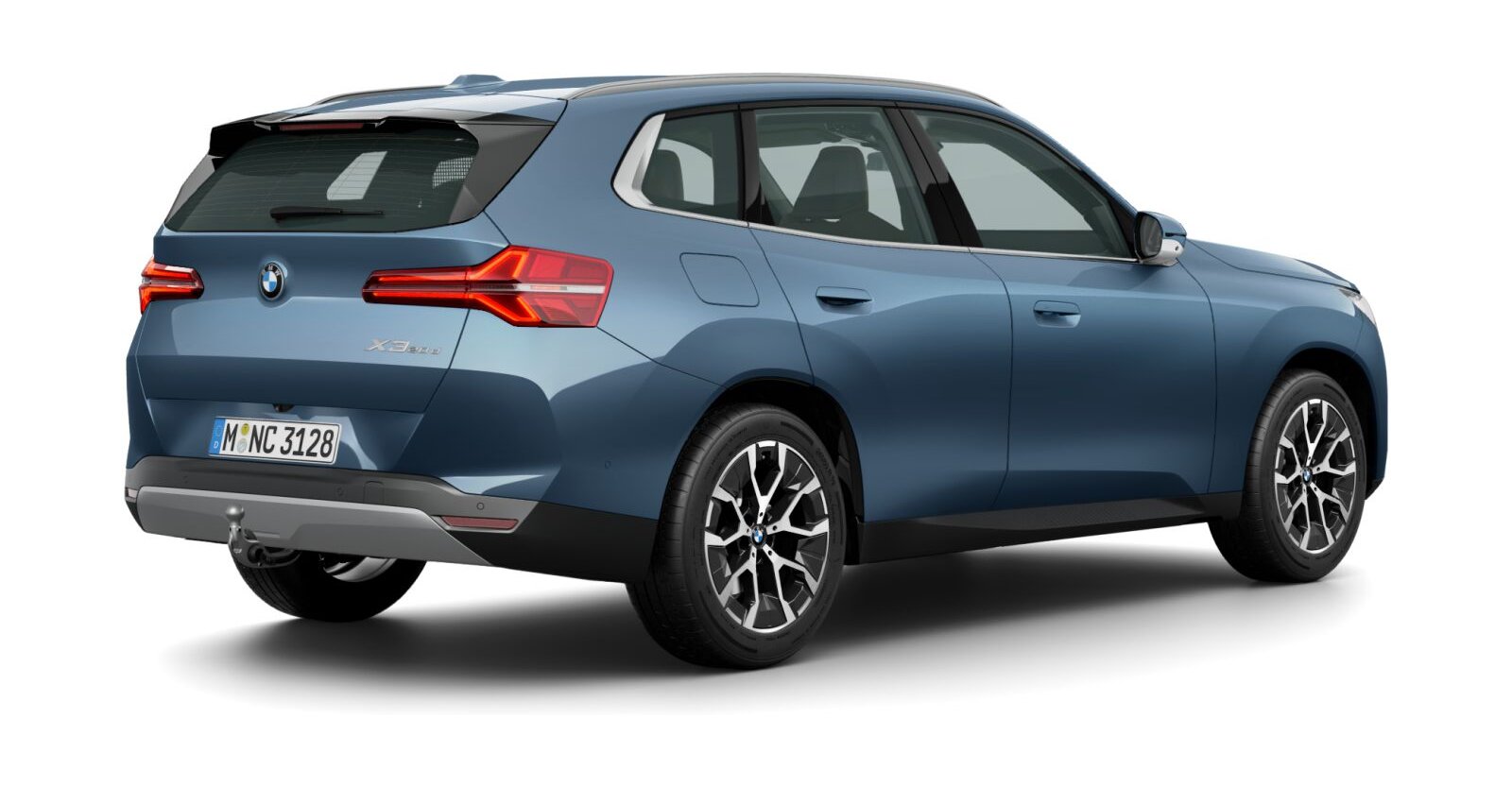 BMW BMW X in Blau von hinten
