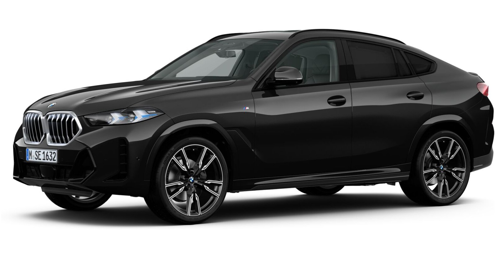 BMW X6 xDrive40d in Schwarz von vorne BMW X6 xDrive40d in Schwarz von vorne